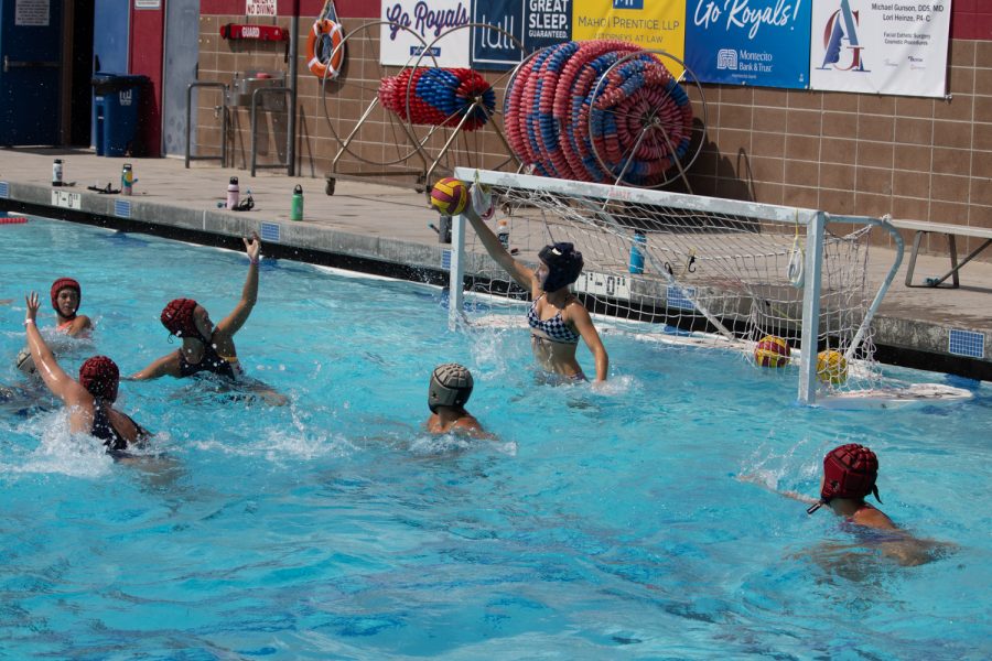 The City College water polo team scrimmage against each other on Sept. 23 at San Marcos High School in Santa Barbara, Calif. The focus of the day was loud and clear communication during play.