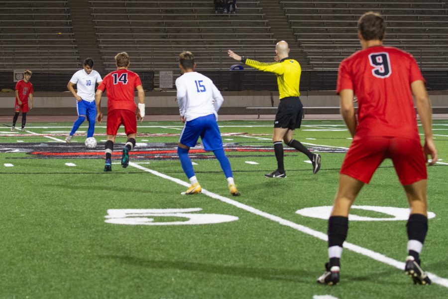 The City College Vaqueros and the Santa Monica College start their game on Oct. 26 at City College’s La Playa Stadium in Santa Barbara, Calif. City College beat Santa Monica 4-1.