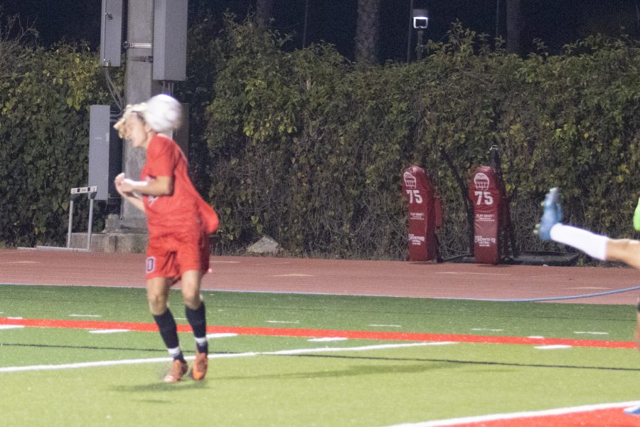 Lukas Lovgren, 20, deflects an opposing goalie kick with his face during a game with Santa Monica College on Oct. 26 at City College’s La Playa Stadium in Santa Barbara, Calif. City College beat Santa Monica 4-1.