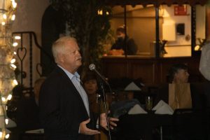 Mayoral candidate Randy Rowse addresses his supporters in a speech after the preliminary election results on Tuesday, Nov. 2 at El Paseo in Santa Barbara, Calif. “I'm very, very proud of the way we did things and I'm really proud of the amount of participation I have in the community,” he said. “The community was ready for this focus back on Santa Barbara to be what we should be.”