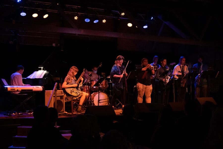 The New World Jazz Ensemble closes the show on Monday, Nov. 29 at SOhO Restaurant and Music Club in Santa Barbara, Calif. The group was one of four combos featured in the last jazz concert for the fall 2020 semester.