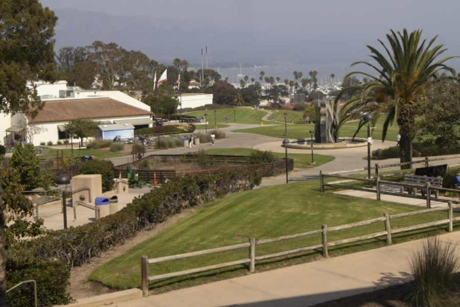 A view of City College's West Campus from the West Campus Center in Santa Barbara, Calif.