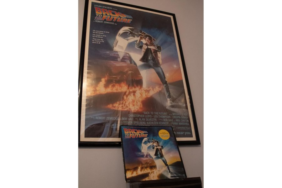 Original 1985 poster of Back to the Future and the soundtrack on vinyl taken on Feb. 11 in Santa Barbara, Calif. The poster was purchased at the Santa Barbara High School Flea Market and the record was given as a gift.