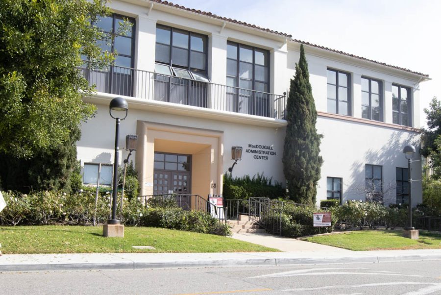 The MacDougall Administration Building on Feb. 14 at City College in Santa Barbara, Calif.