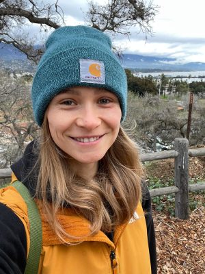 Hannah Croshaw enjoys the wild life as she walks to work at City College during the late spring/ winter of 2021 in Santa Barbara, Calif.