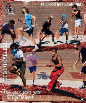 A collage of City College's mens basket ball practicing over the summer of 2021 in at City College in Santa Barbara, Calif.