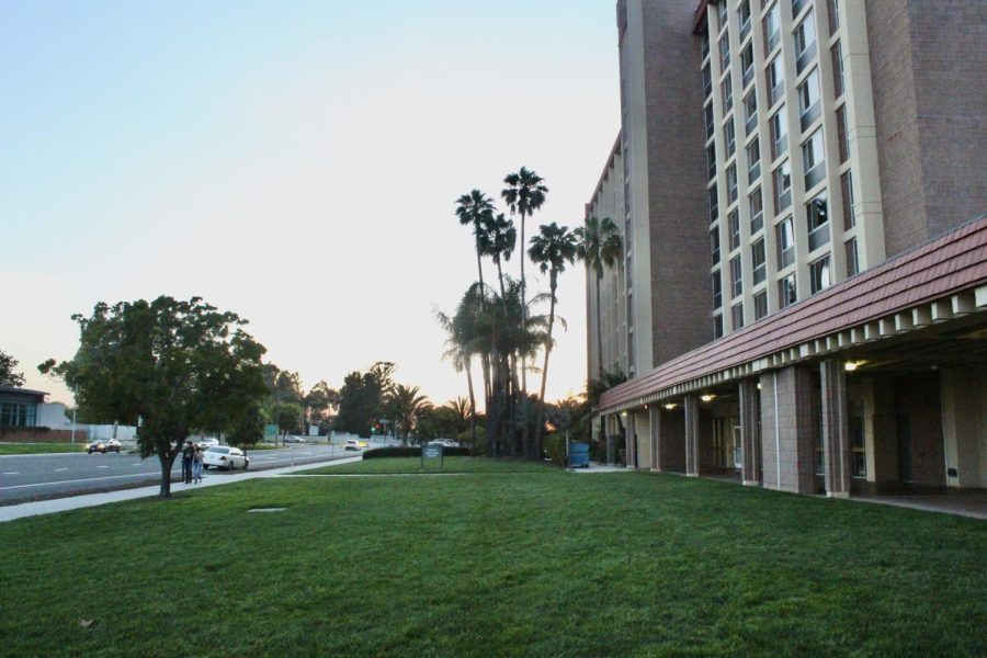 The UCSB Santa Catalina dorms on the evening of April 1, 2022 in Isla Vista, Calif. Multiple attempted kidnappings have recently taken place on the corner outside the hall on Storke Road and El Colegio Road. Student Annabelle Mersman said she feels less safe around her resident hall. I limit my time outdoors, Mersmen said. I dont get that breath of fresh air anymore.