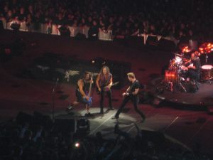 Metallica performing on December 17, 2008 at The Forum in Los Angeles, California.  Photo by jondoeforty1.