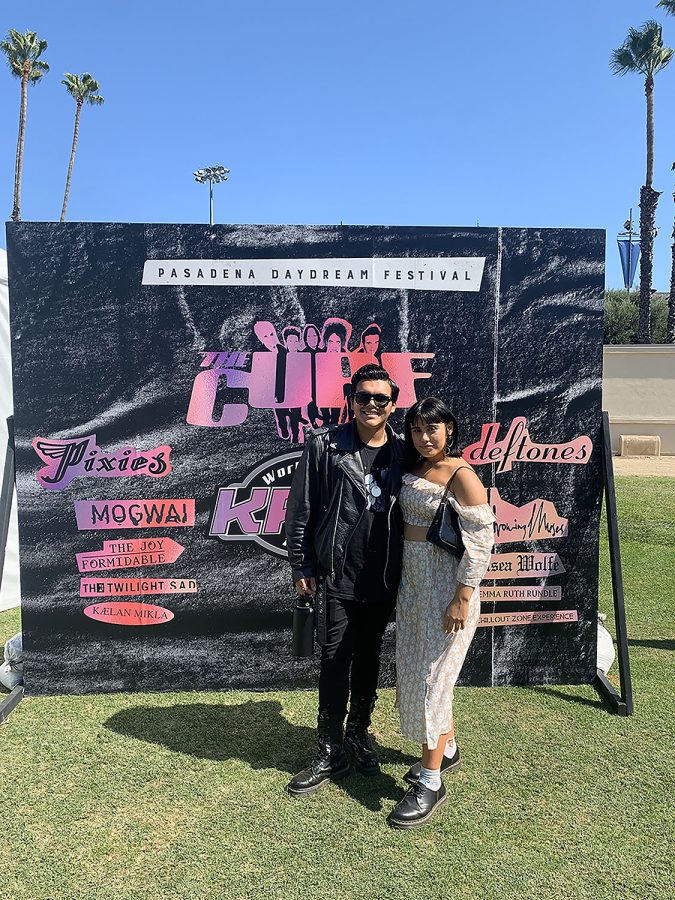 Rodrigo Hernandez with Sofia Alvarado on Saturday, Aug. 31, 2019, during the Pasadena Daydream Festival at the Brookside Golf Course near the Rose Bowl in Pasadena, Calif. The headliner for the night was The Cure, with Pixies and Deftones preceding the act from England.