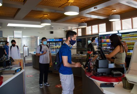 SBCC students enjoy the west campus cafeteria being open again for the first time since the pandemic on Wednesday, Sept. 7 at City College in Santa Barbara, Calif. Students are able to stop in and buy snacks and drinks in between classes.