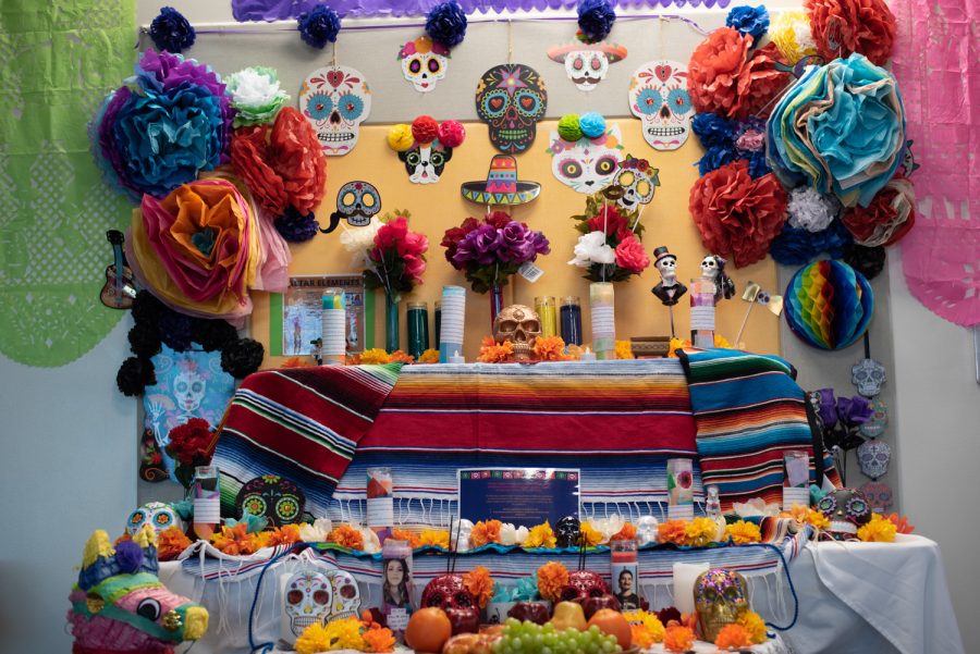 Día de Muertos Altar photographed on Oct. 27 in the Center for Equity and Social Justice at City College in Santa Barbara, Calif. Altars have been set up across City College’s various departments by The Third Thursday committee to celebrate the Day of the Dead.