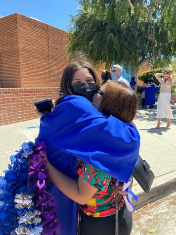 Ivy Scott embracing her mother Ara Salazar after graduating from high school on June 10, 2021, at Palisades Charter High School in Los Angeles, Calif. “Graduating is usually something that doesn’t happen in my family, being a first generation student in high school and college was a first experience for me and my family,” Scott wrote. “The reason I chose this picture was to represent the joy and happiness me and my mother felt once I graduated high school and accomplished something that had never occurred in my family.”