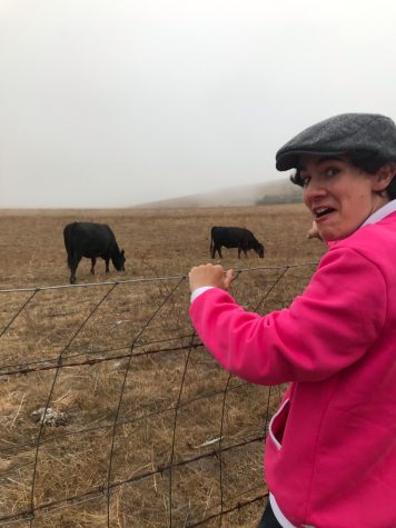 James Ty Murray standing with a field of cows. This photo brings him joy because “I love cows!” he wrote.