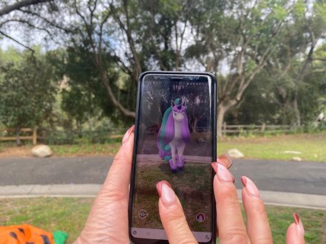 Maria Chaidez playing a quick game of Pokémon Go on Oct. 22 in front of her house in Santa Barbara, Calif. Chaidez first started playing the game on July 22, 2016 when the app first came out. “I love to get my daily freebies, complete all my fields, battle against other Pokemon and add new friends to trade gifts with,” Chaidez wrote. “If you know me, you know that Pokémon Go brings me joy.”