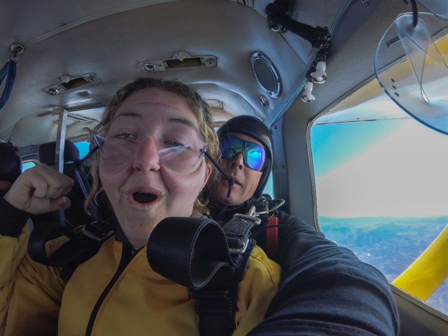 I was pumping myself up for my first skydive with instructor Tom Pecharich on Nov. 20 at Skydive Santa Barbara in Lompoc, Calif. I have always wanted to skydive and finally getting to do it was a surreal experience.