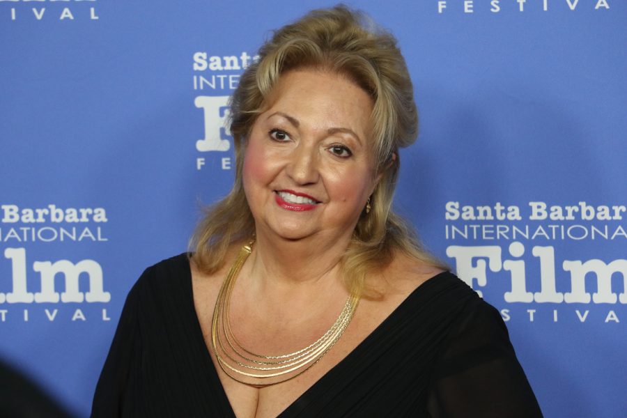 Michelle Danner beams during the red carpet of the viewing for Mirandas Victim in Santa Barbara, Calif. Danner directed the first feature film for the Santa Barbara International Film Festival.