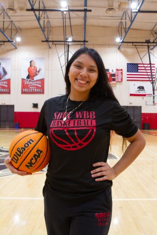 Sophmore Janet Arias on Feb. 27, in the Sports Pavillion in Santa Barbara, Calif. Arias wants to continue playing basketball at a four year university.