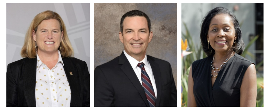 The three final candidates for the position of superintendent-president have been announced on March 6. From left, Erika Endrijonas, Richard Storti, and Katrina VanderWoude are the final candidates.