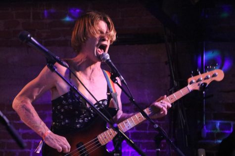 Lizardsmouth bassist Cai Norton takes the stage at SOhO Restaurant and Music Club on April 15 in Santa Barbara, Calif. The band's name is a play on Lizard's Mouth, a hiking trail in Santa Barbara.