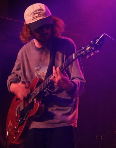 Crawdads' guitarist Fran Chilton rocks out at the Shabang Battle of the Bands tour on April 15 in Santa Barbara, Calif.