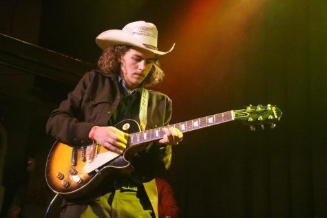 Luke Holroyd of Glenn Annie takes a solo during their set at SOhO on April 15 in Santa Barbara, Calif. The band featured songs from their 2022 EP "Nite Tan."