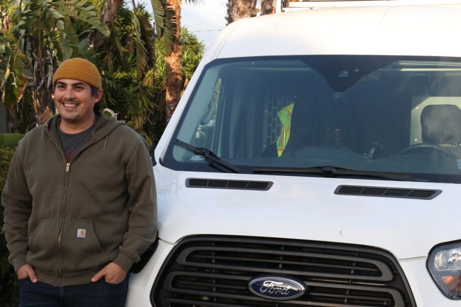 Andruw Martinez stands at the foot of his Ford van, reminiscing about the journeys he has taken along side it. From top to bottom of Californias cost, Martinez resides in Santa Barbara, Calif.