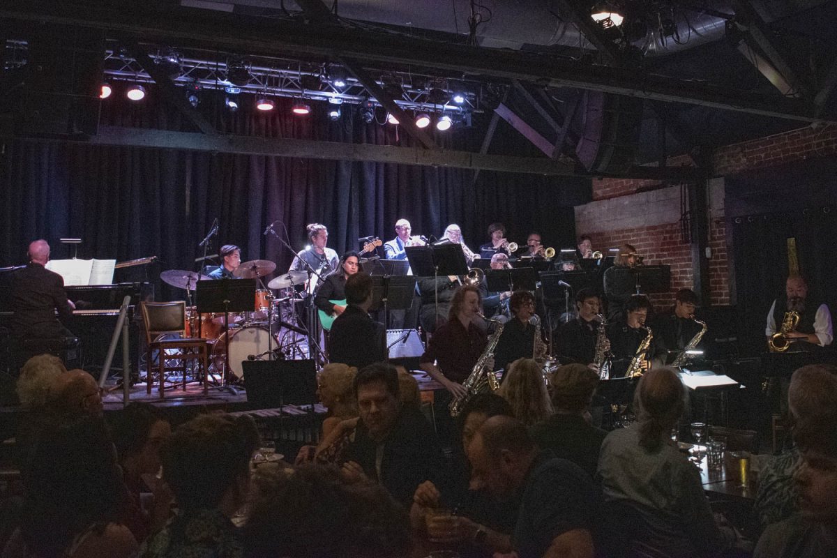 The Good Times Big Band preform at SoHo restaurant and Bar in Santa Barbara, Calif. The preformance was on Oct 16, 2023 and also featured The New World Jazz Combo and Lunch Break Big Band.