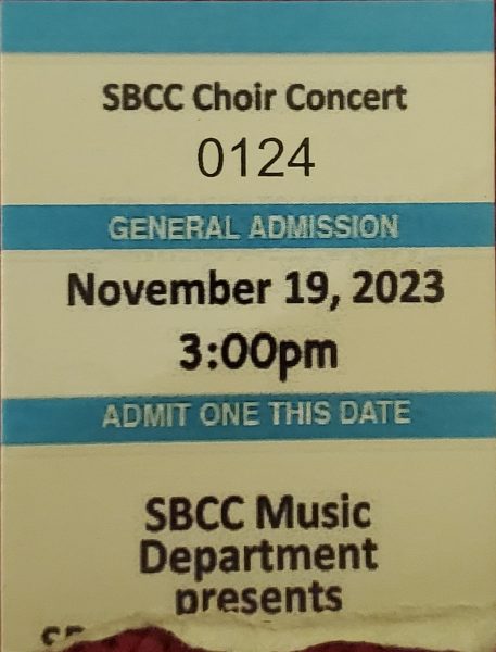 Tickets given out at First United Methodist Church in Santa Barbara, Calif. provided admission to their Nov. 19 concert. Tickets to the SBCC Choir concert cost $15 for general audiences and $10 for students and seniors.