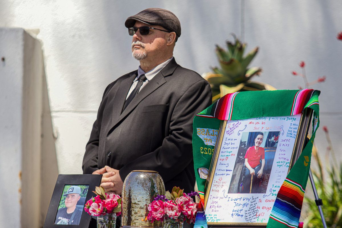 Honoring the life of Jorge Benitez through ceremonial flag lowering