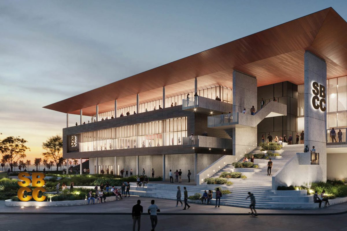 Mock-up of Sports Pavilion from City College's Facilities Vision Plan. Courtesy of SBCC Office of Communications.