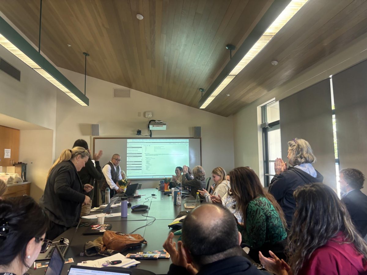 Academic Senate claps for the nominees announced at the meeting on May 7 in Santa Barbara, Calif. Most nominees were present at the meeting.