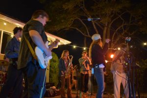 Veranda Nights playing their last show all together on April 12 in Isla Vista, Calif. This was their last performance as a whole band, as Geert Timmerman, the trumpeter, was leaving Isla Vista to go back home to the Netherlands.